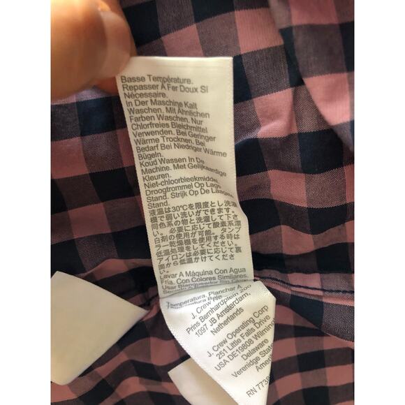 New J.Crew Flex Washed Slim Men Button Up Purple Blue Shirt Size Large - Picture 8 of 10